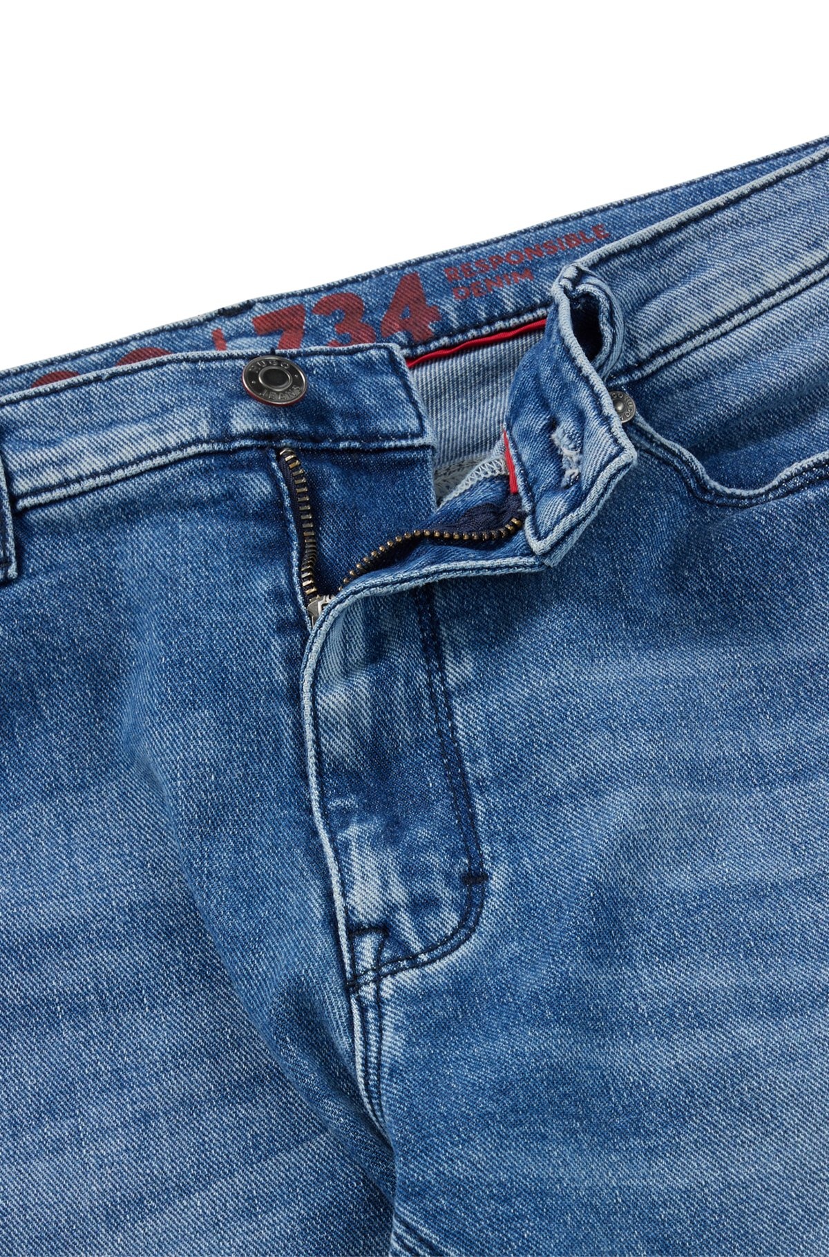 EXTRA-SLIM-FIT JEANS IN BLUE SUPER-SOFT DENIM - 6
