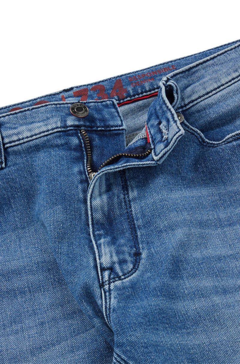 EXTRA-SLIM-FIT JEANS IN BLUE SUPER-SOFT DENIM 6