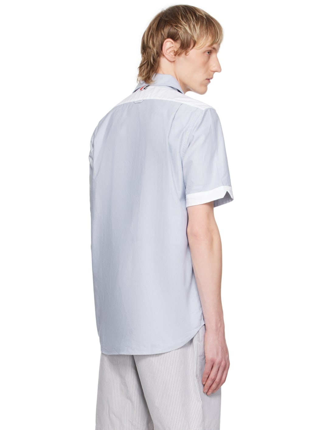 White & Blue Stripe Shirt - 3