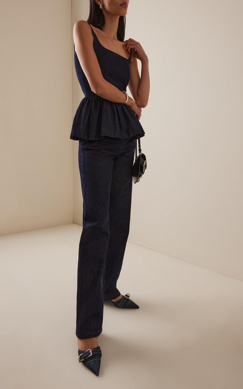 Givenchy Voyou Denim Slingback Pumps blue outlook