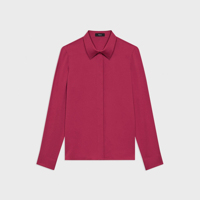 Fitted Shirt in Silk Georgette 1