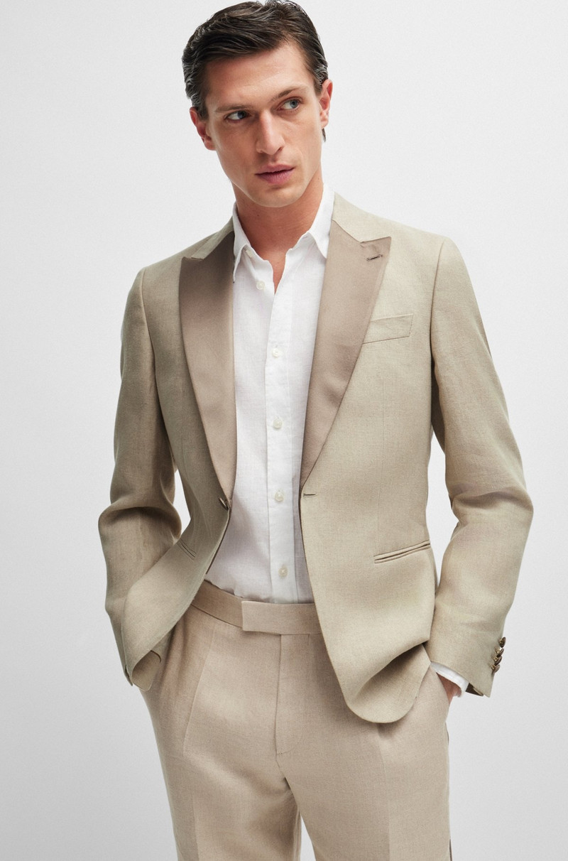 SLIM-FIT TUXEDO IN MICRO-PATTERNED LINEN 2