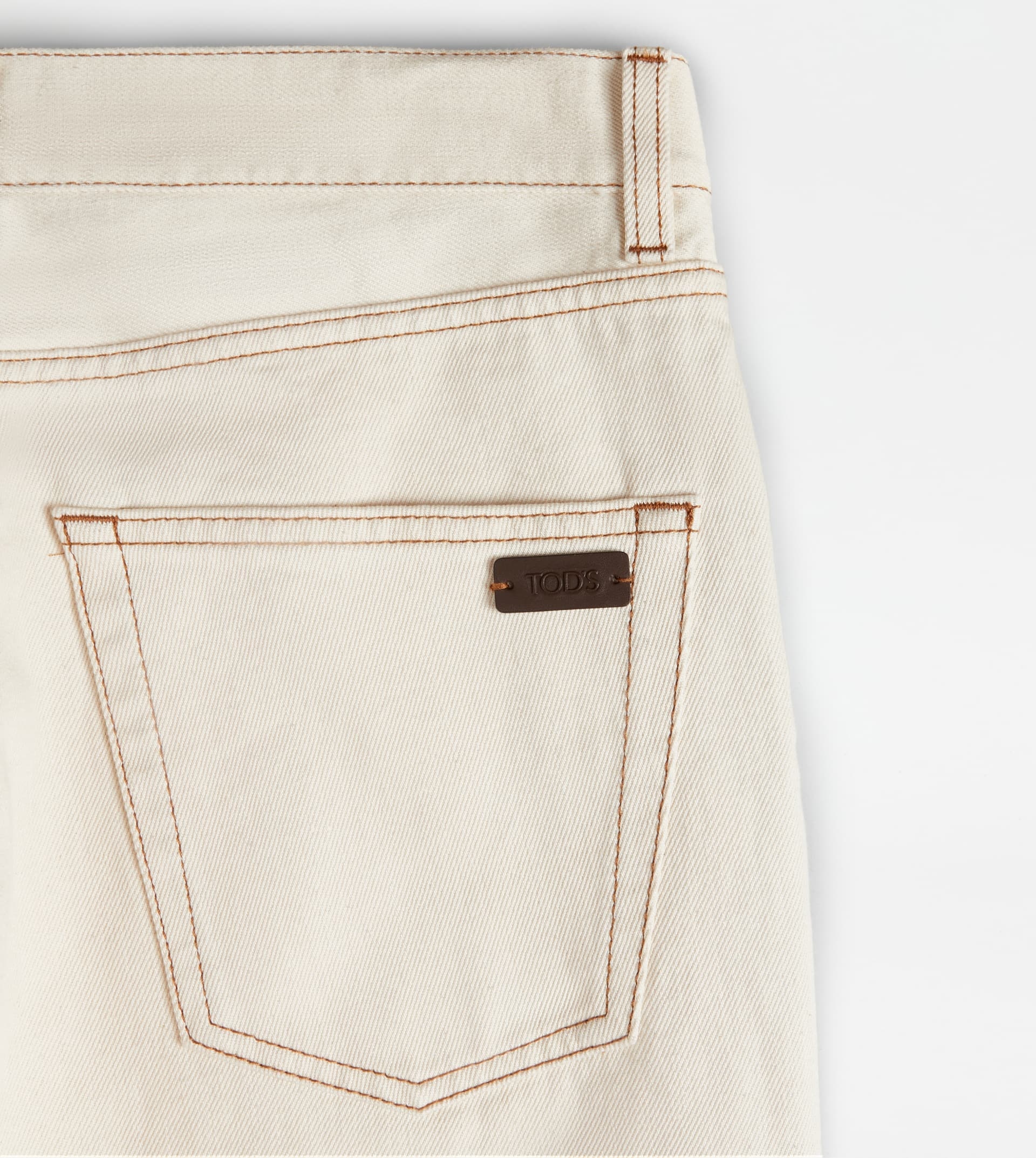 5 POCKET PANTS IN DENIM - BEIGE - 2