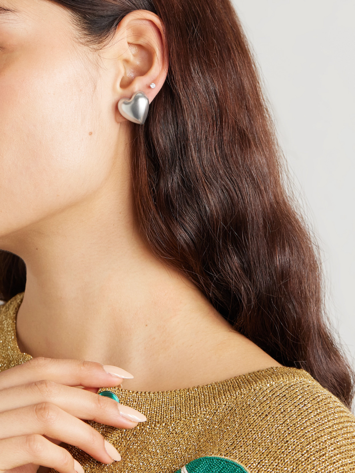 Heart & Soul Silver-tone Earrings - 2
