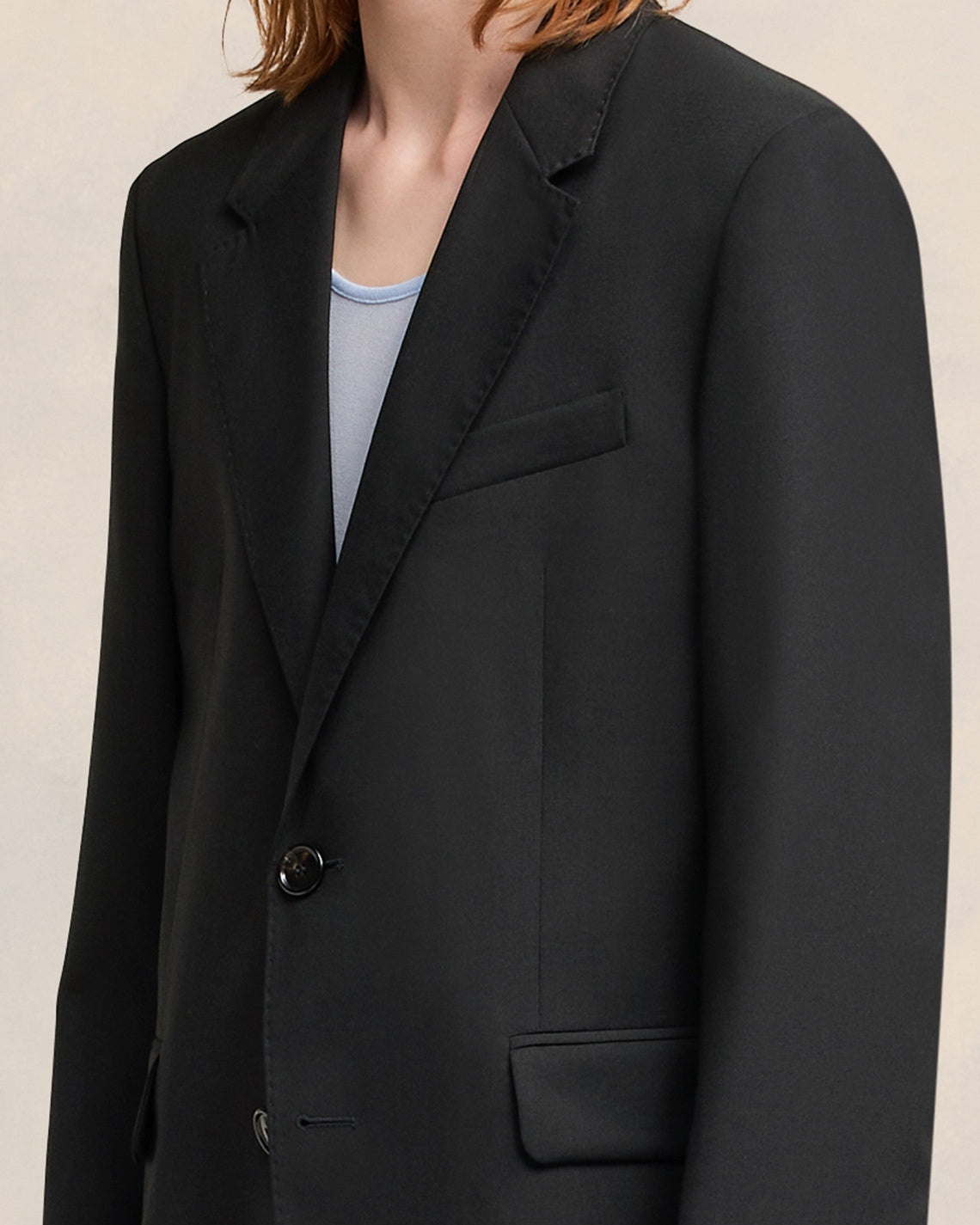 【AMI PARIS】CLASSIC TWO BUTTONS JACKET◆HBV107WV0026 Black Two Buttons Jacket | AMI PARIS