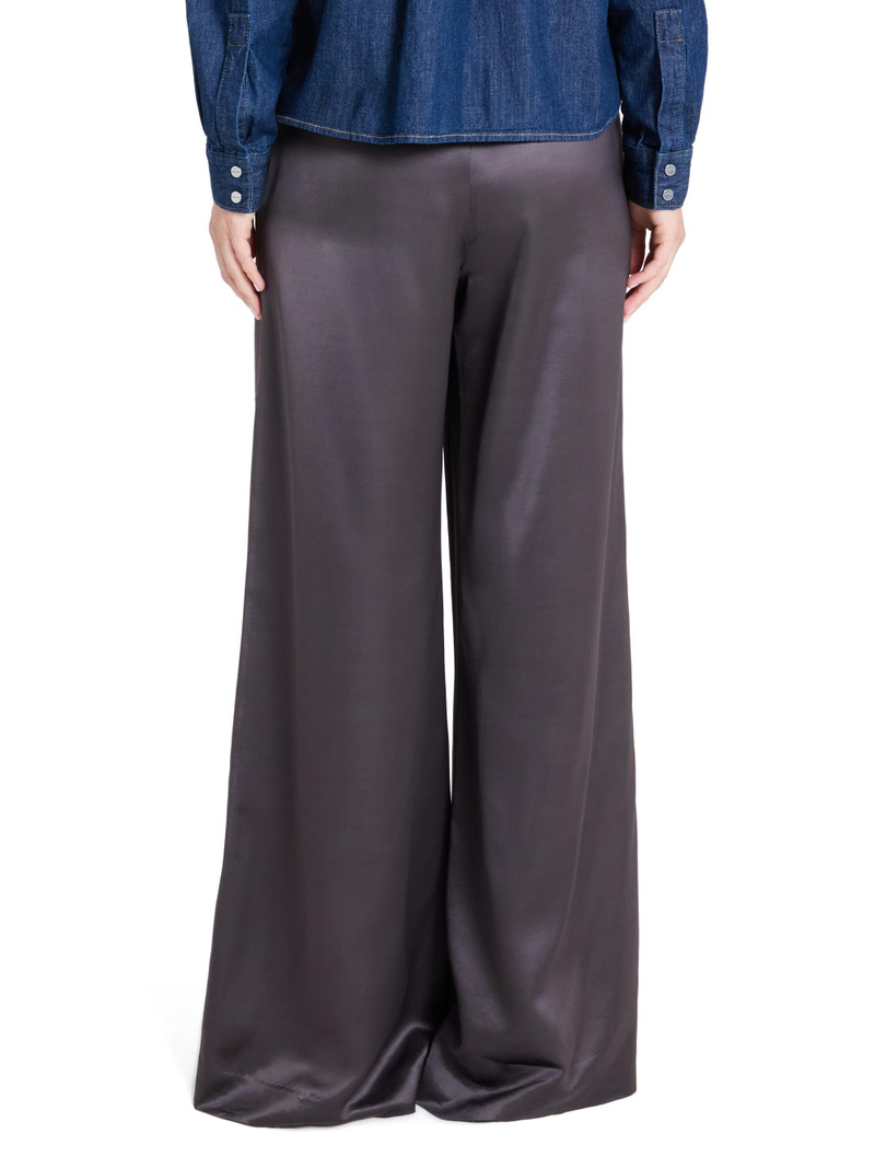 Women's Taite Satin Wide-Leg Pants - Chocolate Torte 5