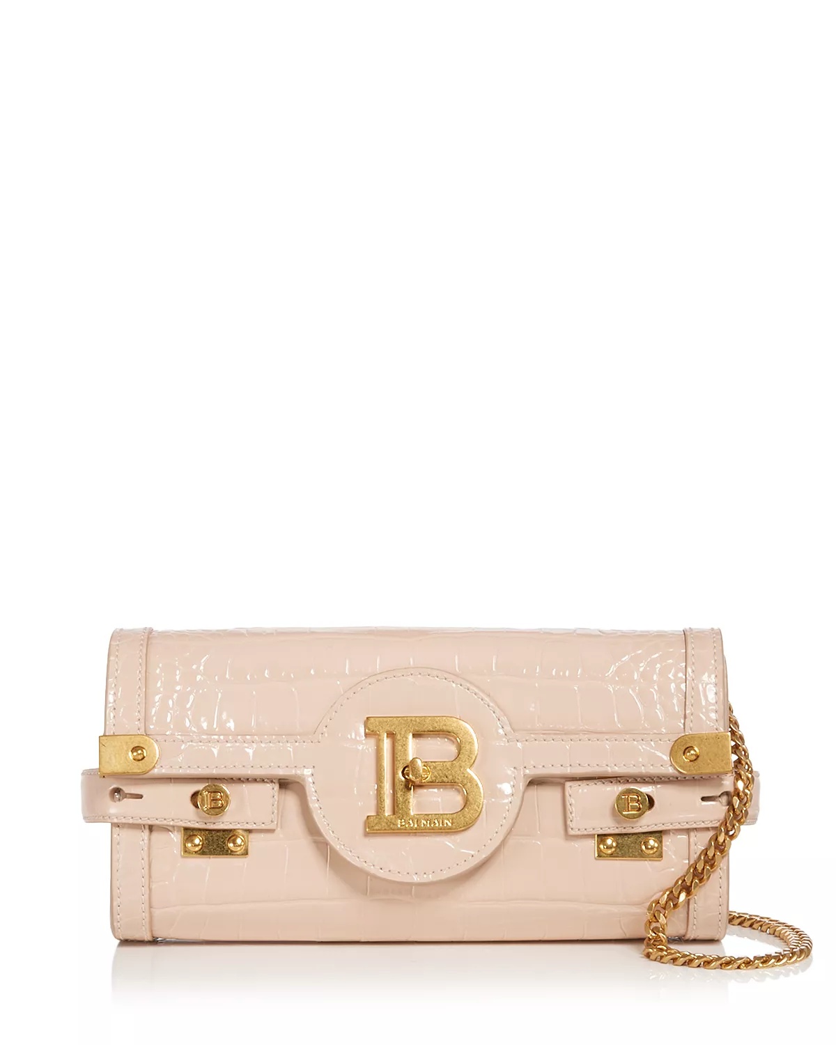 B-Buzz Croc Embossed Leather Crossbody Bag - 1