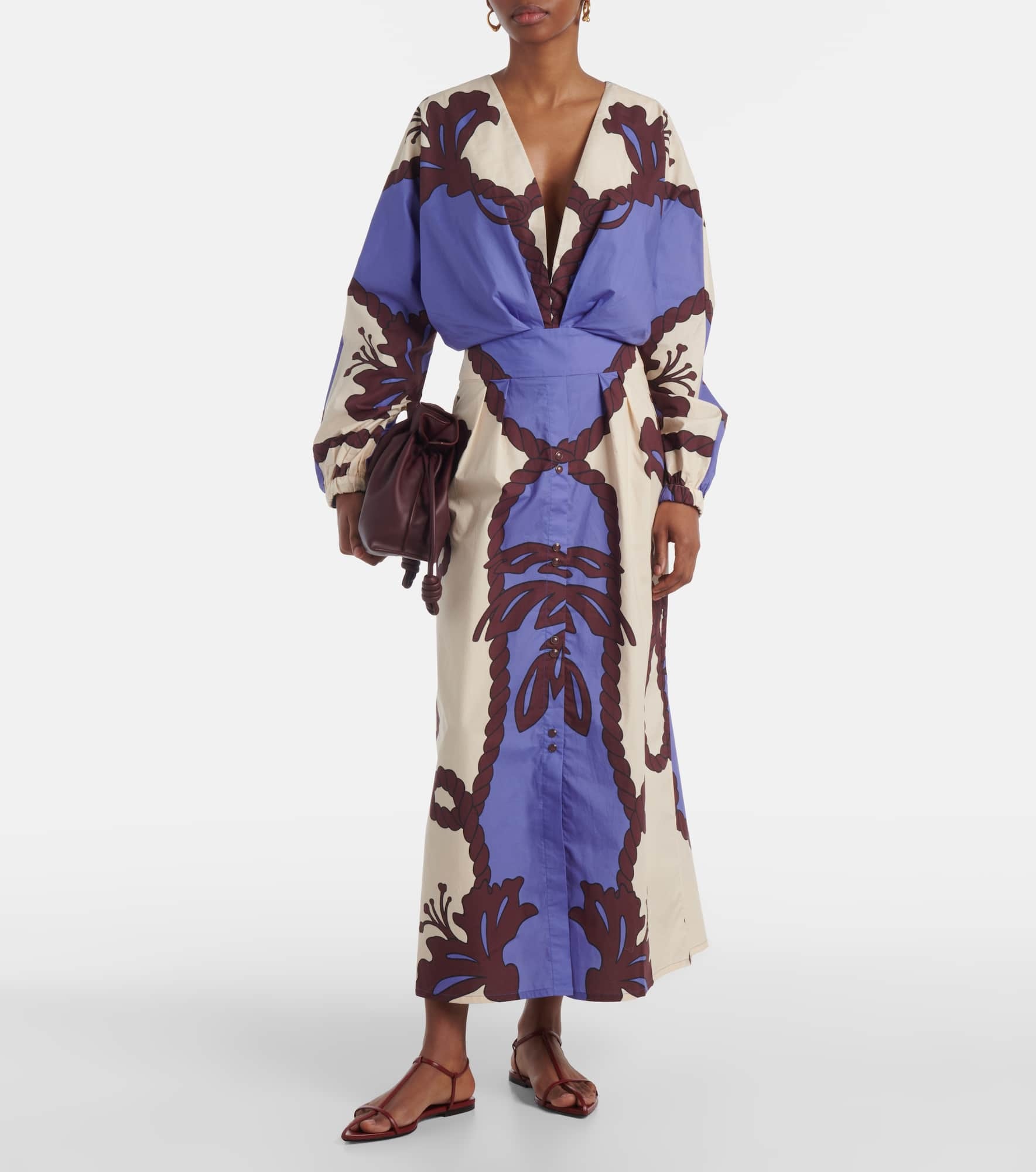 Latitud Marina printed cotton midi dress - 2