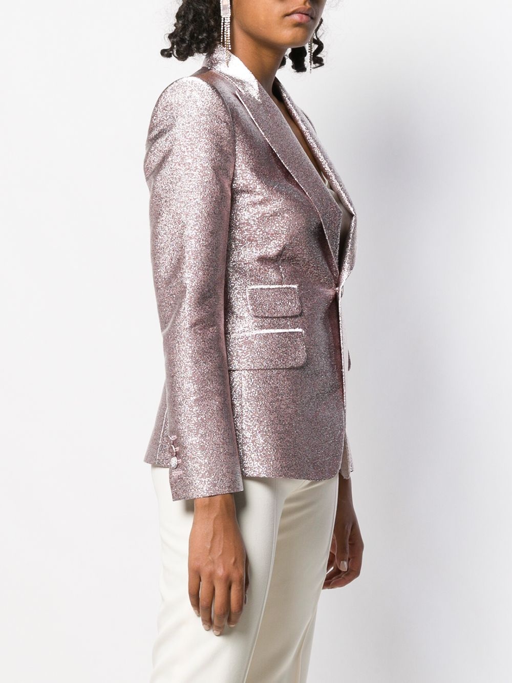 glitter single breasted blazer - 3