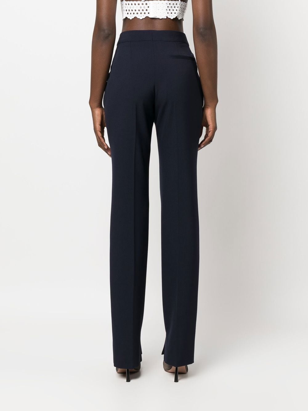 slim-fit straight trousers - 4