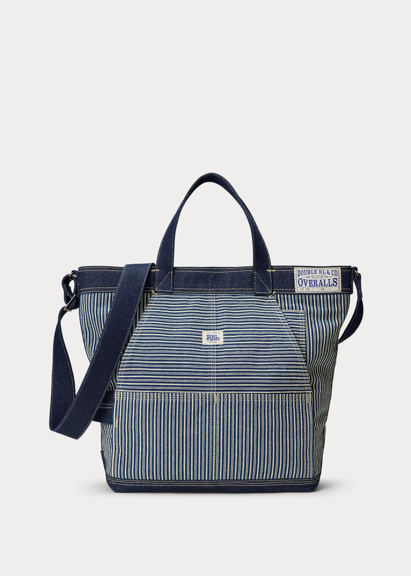 Indigo Striped Twill Tote - 1