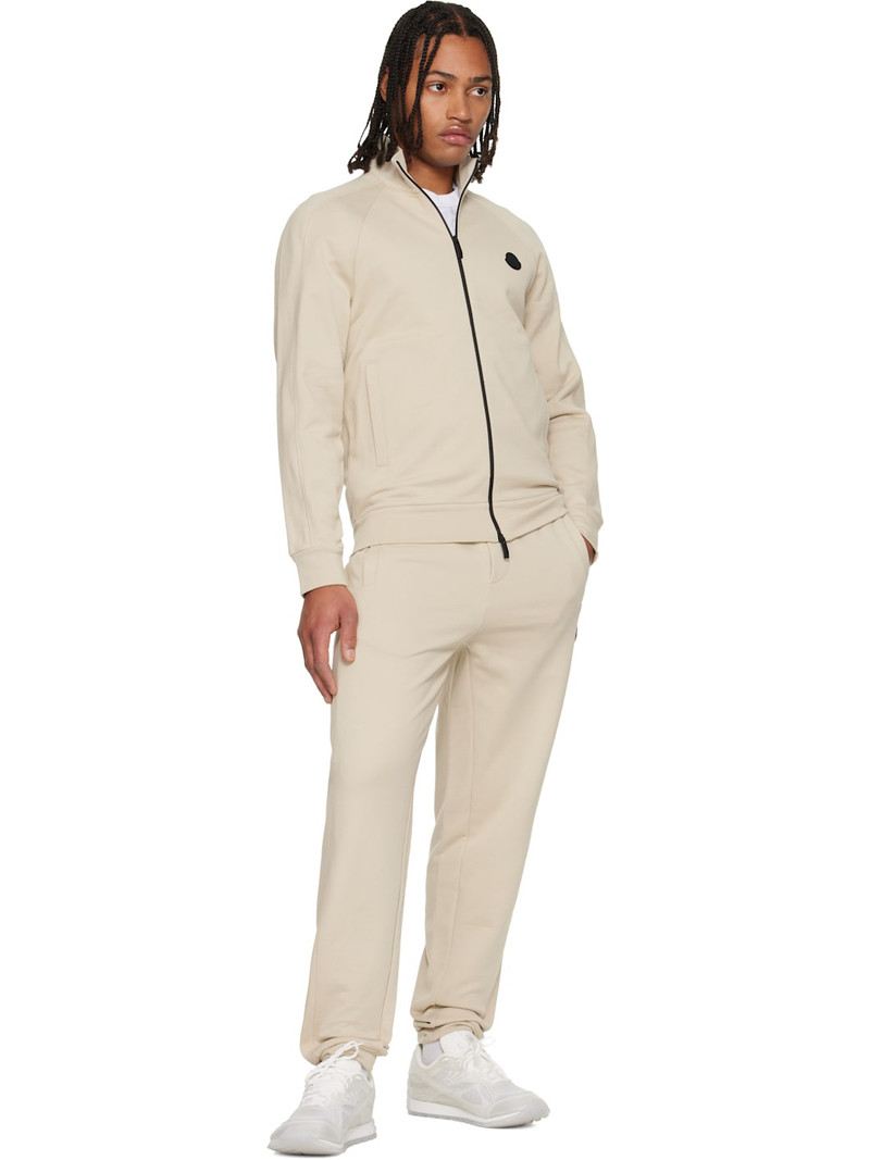 Moncler Beige Cotton Zip-Up Track Jacket outlook