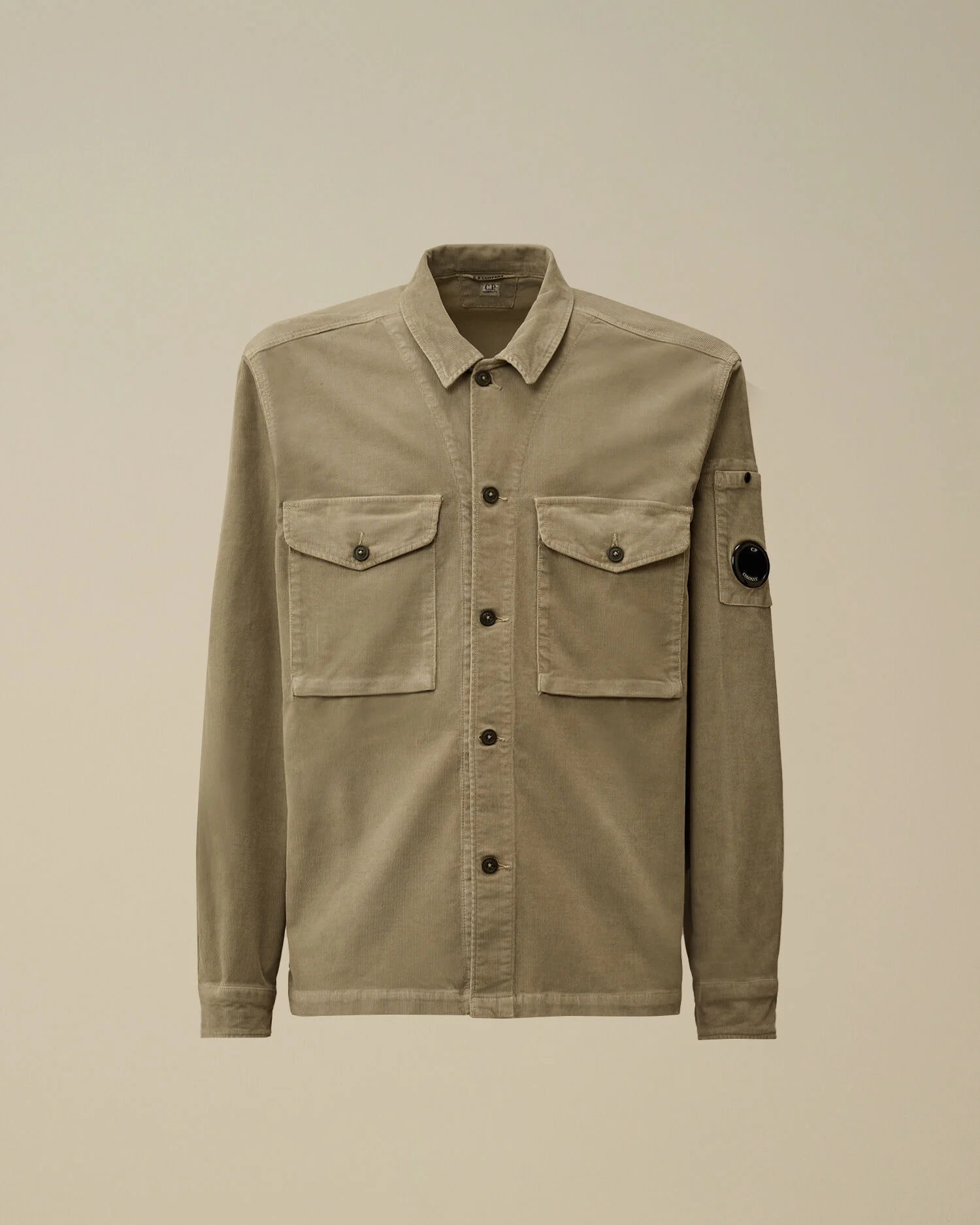 Corduroy Lens Button Overshirt - 1