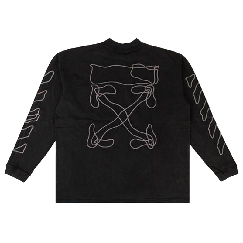 Off-White Off-White Mock Neck T-Shirt 'Grey' outlook