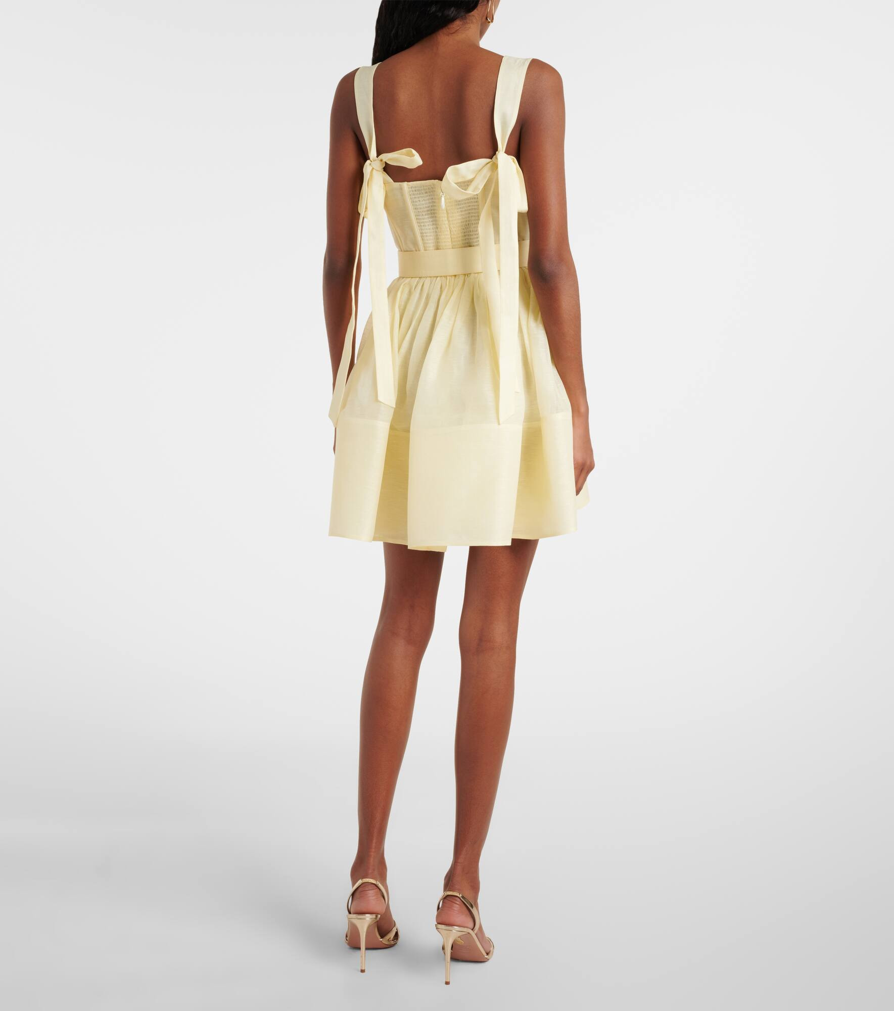 Dawning linen and silk minidress - 3