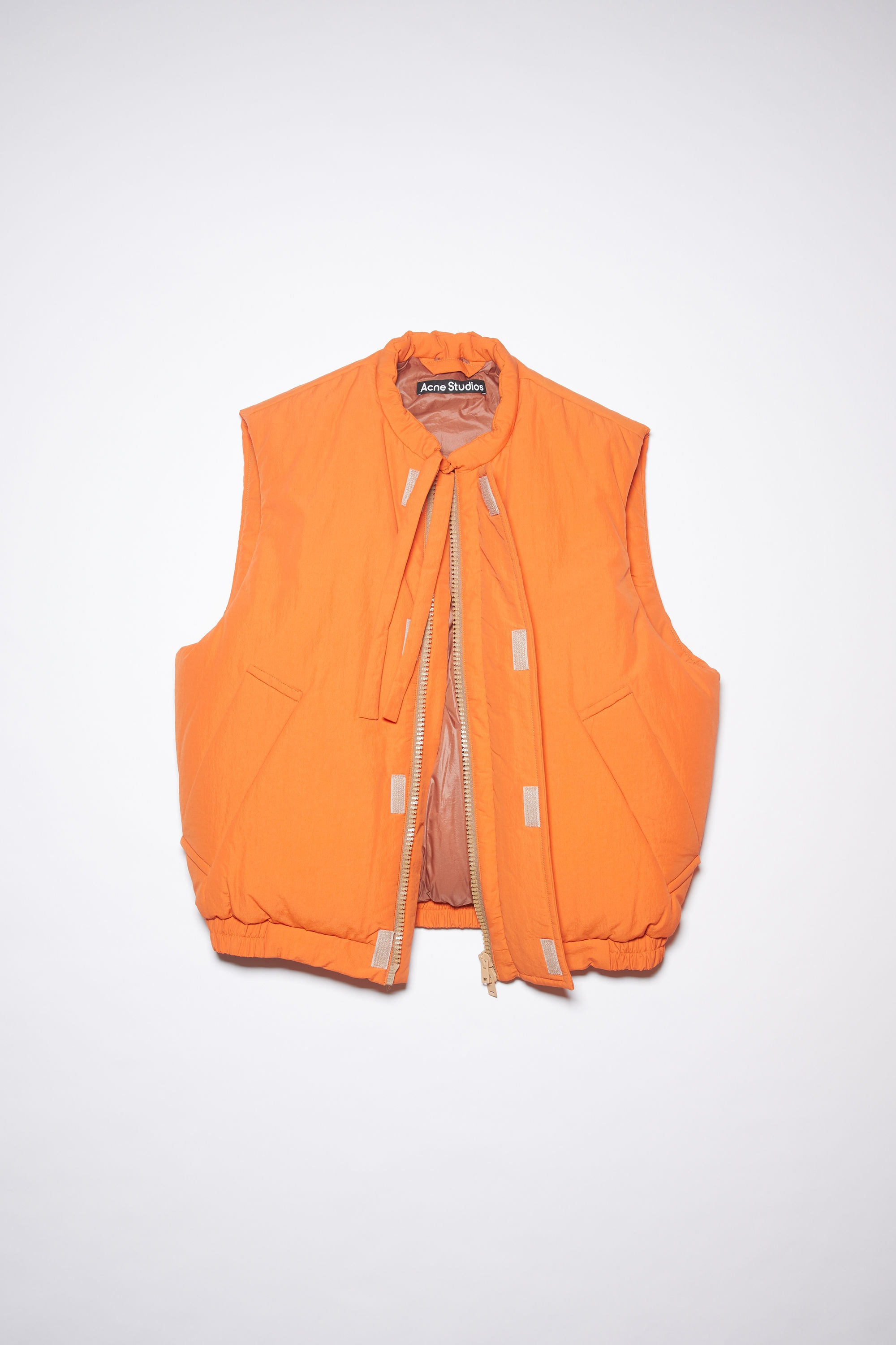 Padded nylon vest - Pumpkin orange - 7