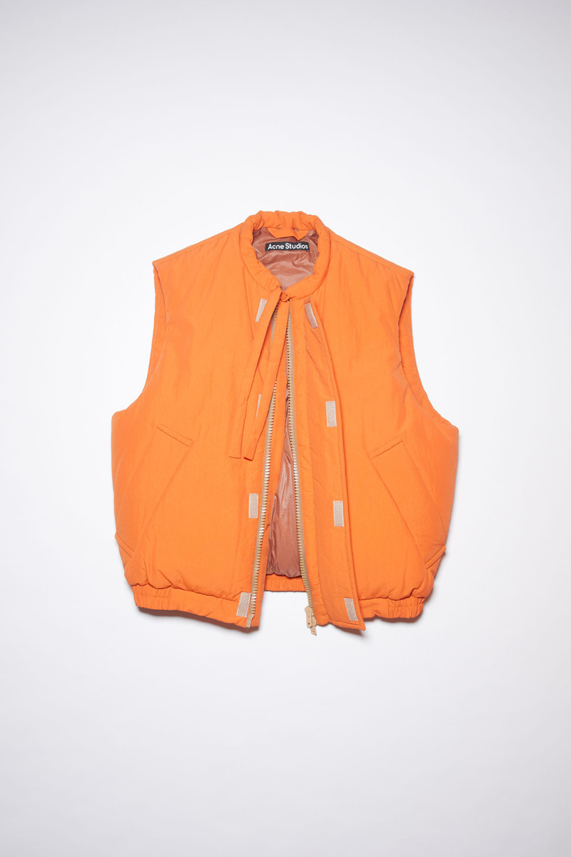 Padded nylon vest - Pumpkin orange 7