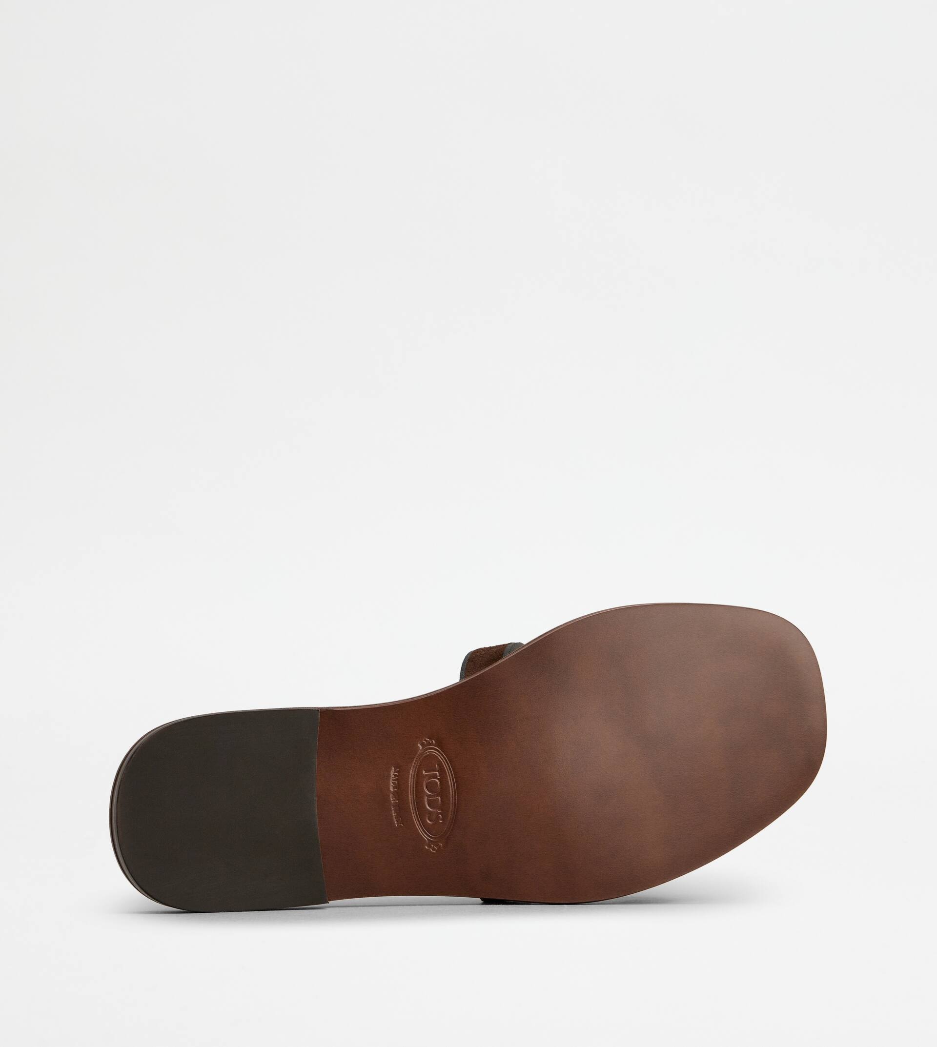 SANDALS IN SUEDE - BROWN - 5