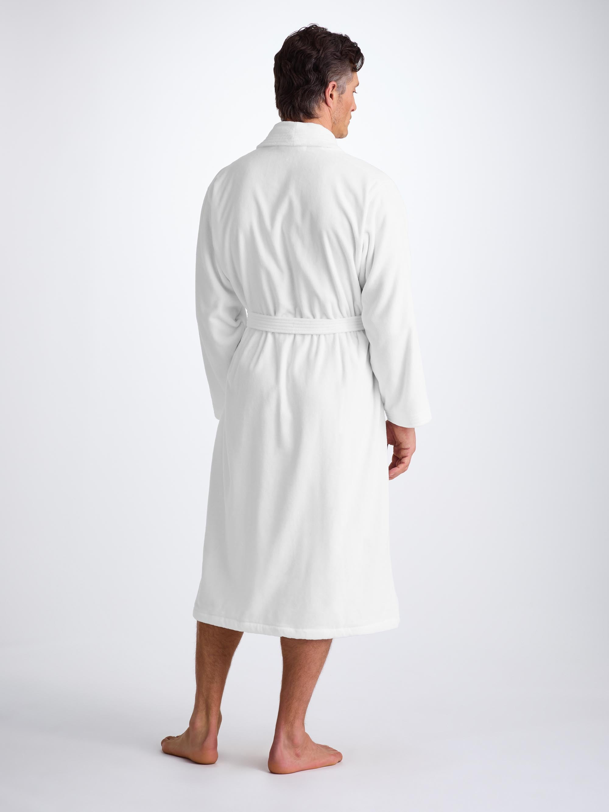 Men's Bathrobe Triton 10 Terry Cotton White - 4