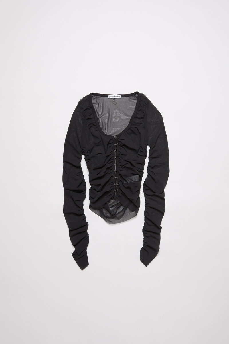 Mesh blouse - Anthracite grey 1