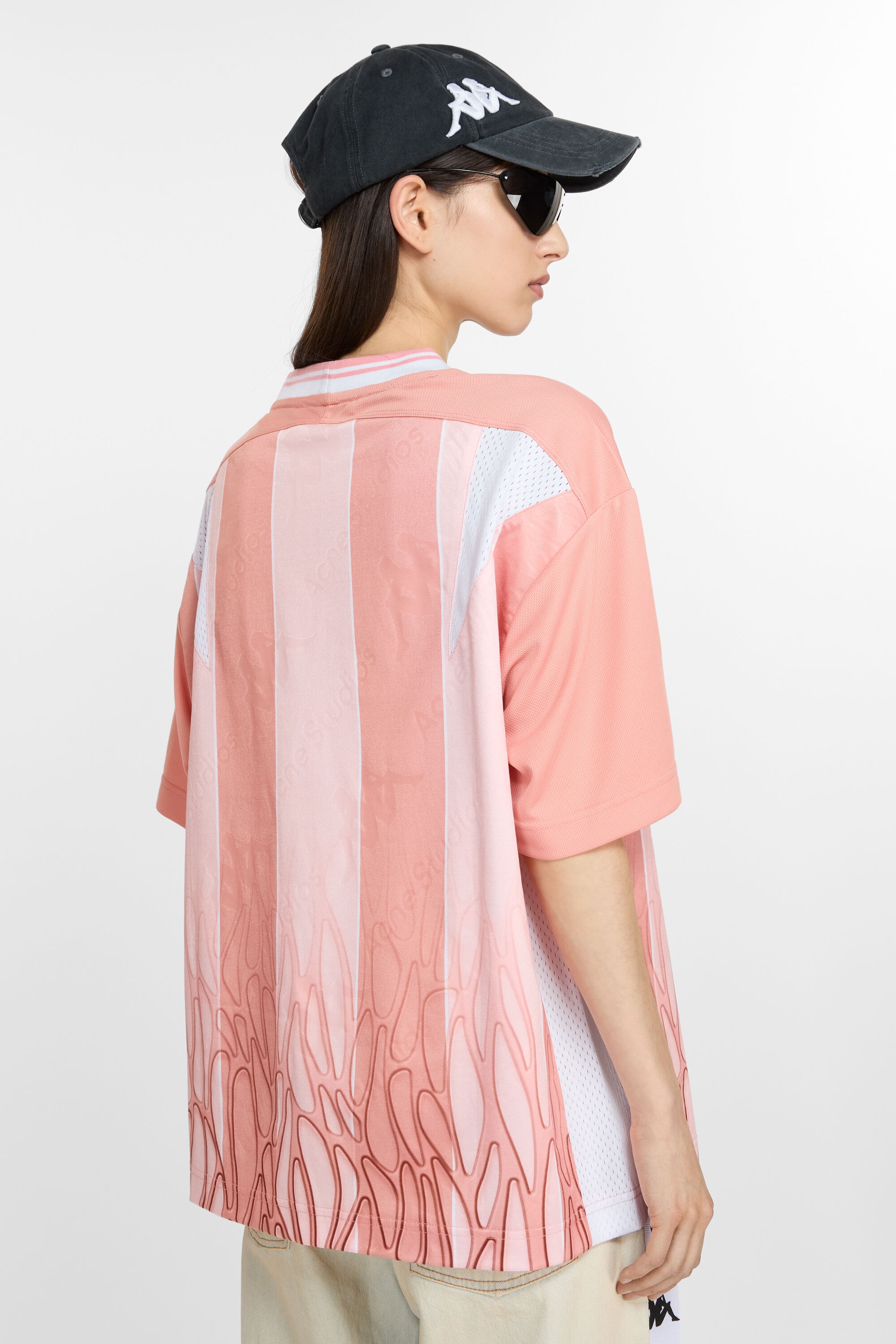 Logo t-shirt - Acne Studios x Kappa - Light pink/pink - 3