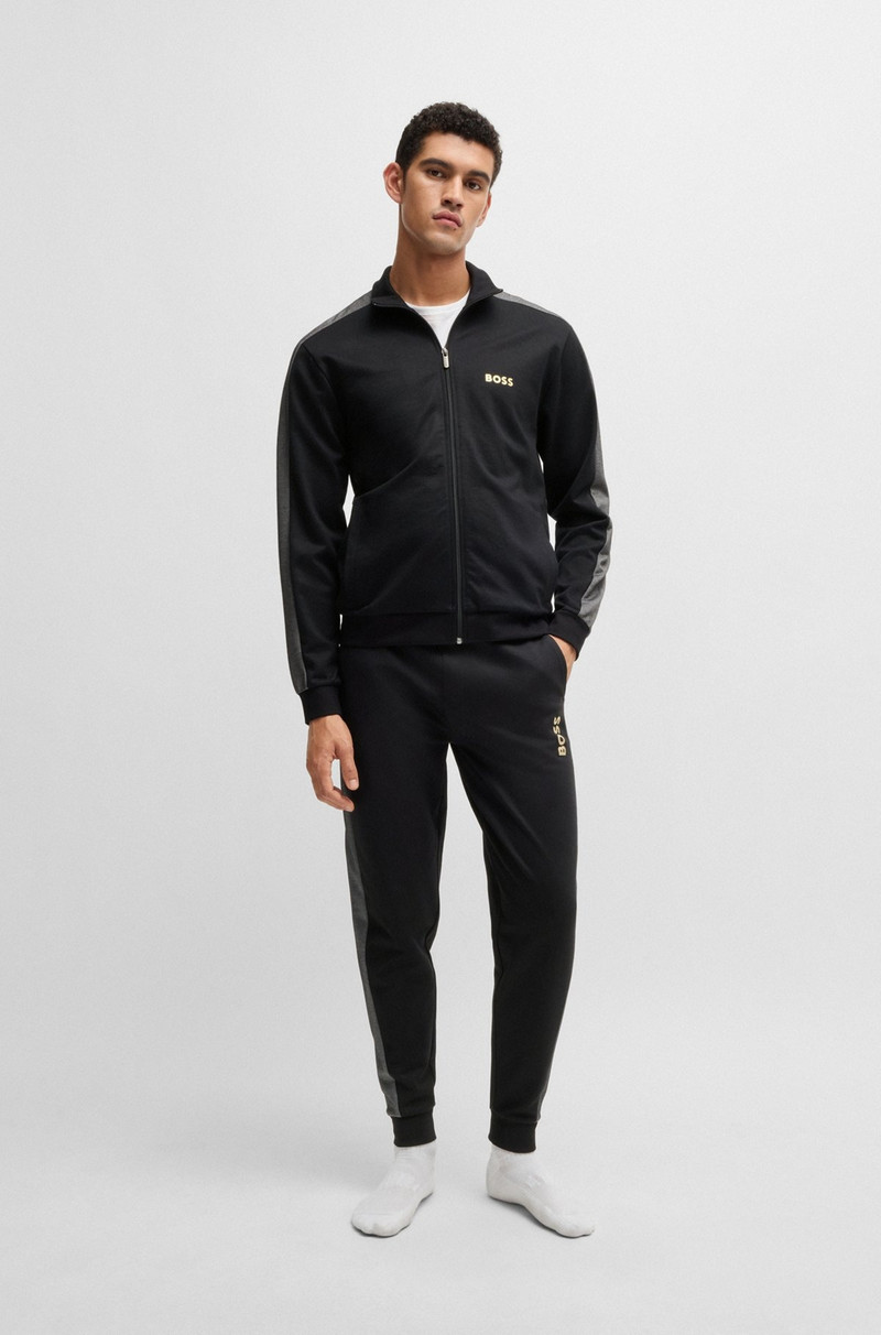 BOSS TRACKSUIT BOTTOMS WITH FOIL-PRINT LOGO outlook