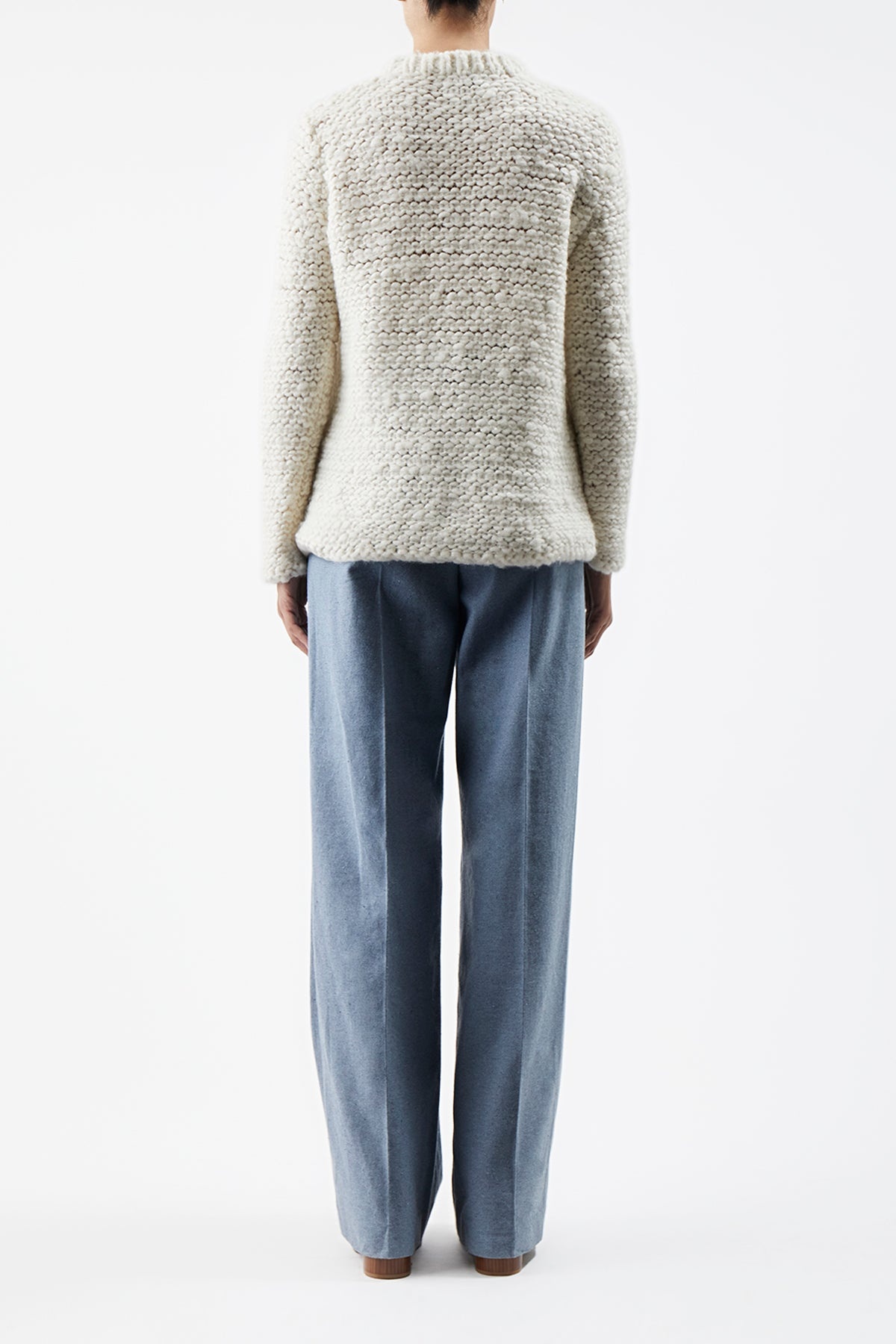 Larenzo Sweater in Ivory Welfat Cashmere - 4