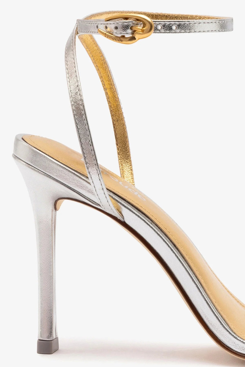 Vesper Sandal In Silver Metallic Leather 4