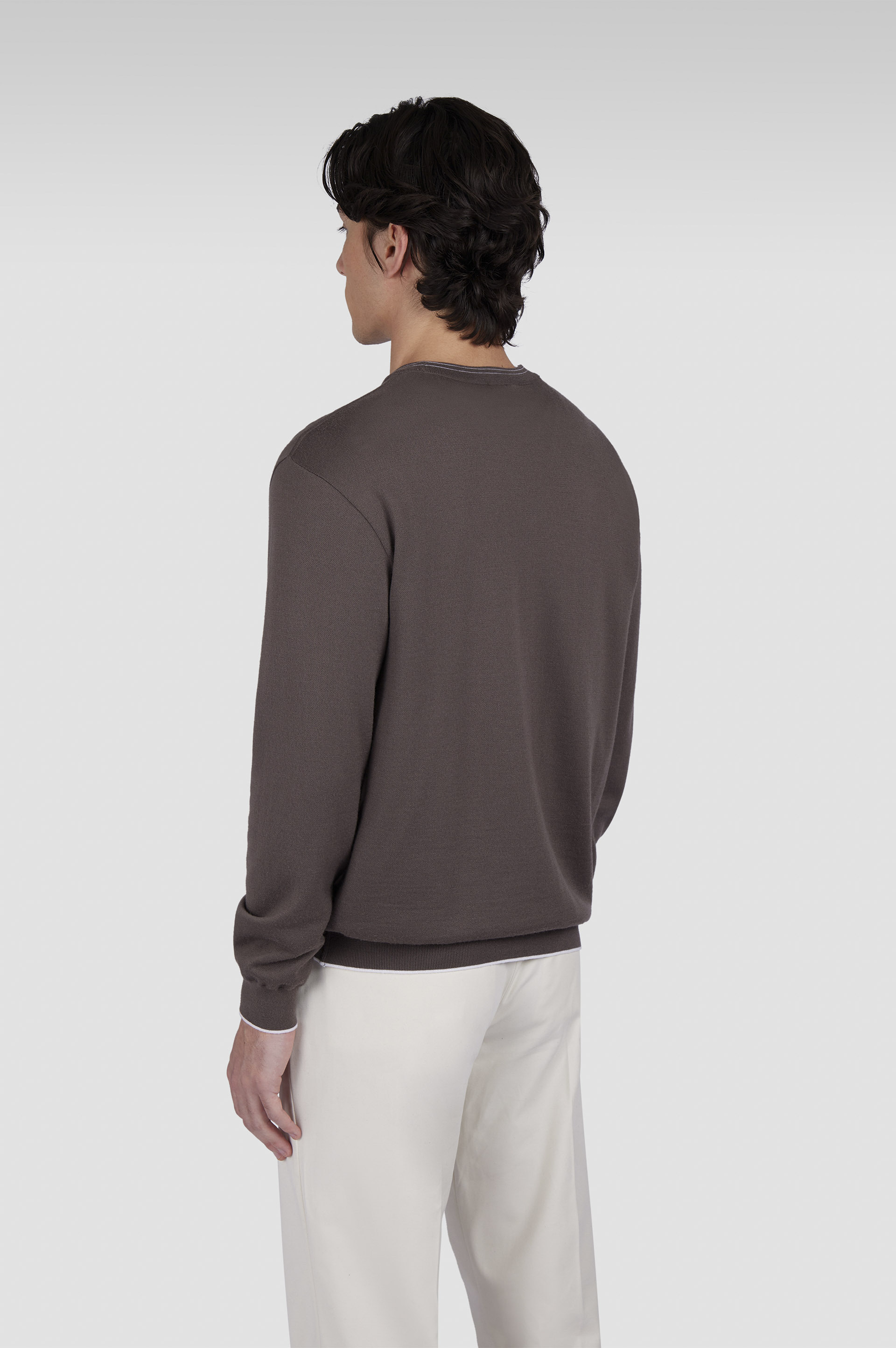 WOOL AND CASHMERE CREWNECK SWEATER - 3