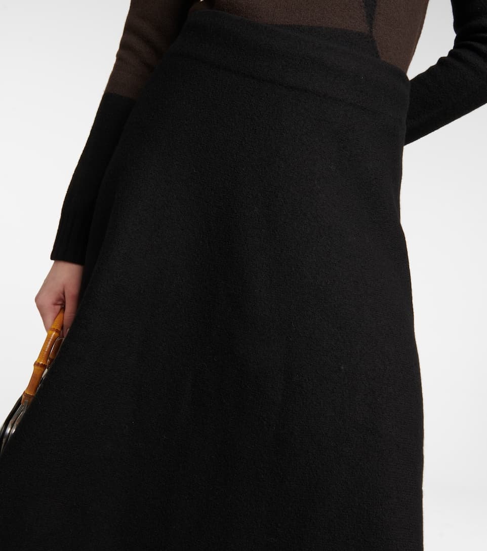 Virgin wool midi skirt - 4
