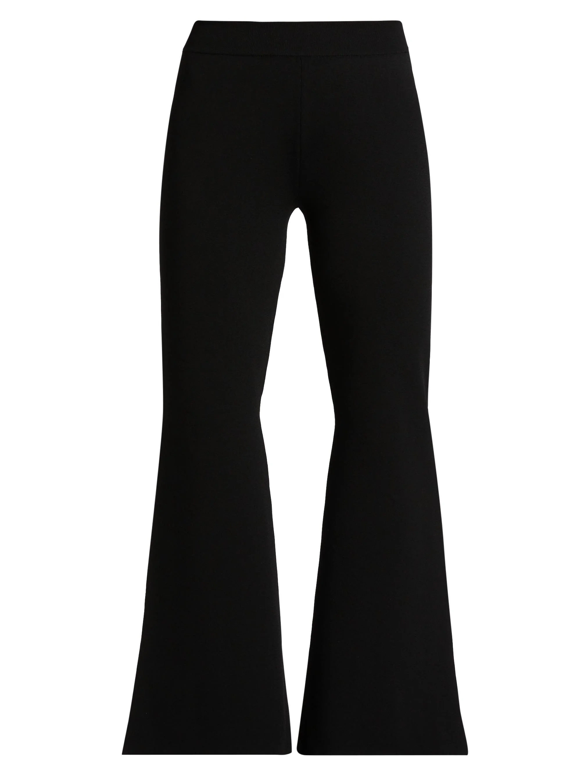 Women's Compact Knit Kick-Flare Pants - Black - 1