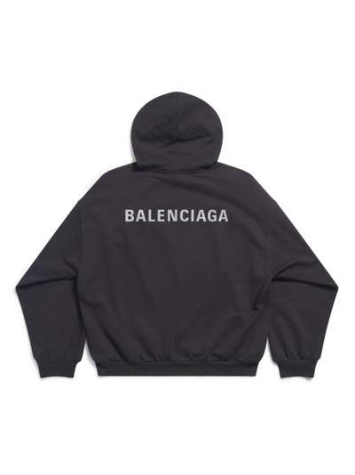 BALENCIAGA logo-print cotton hoodie outlook