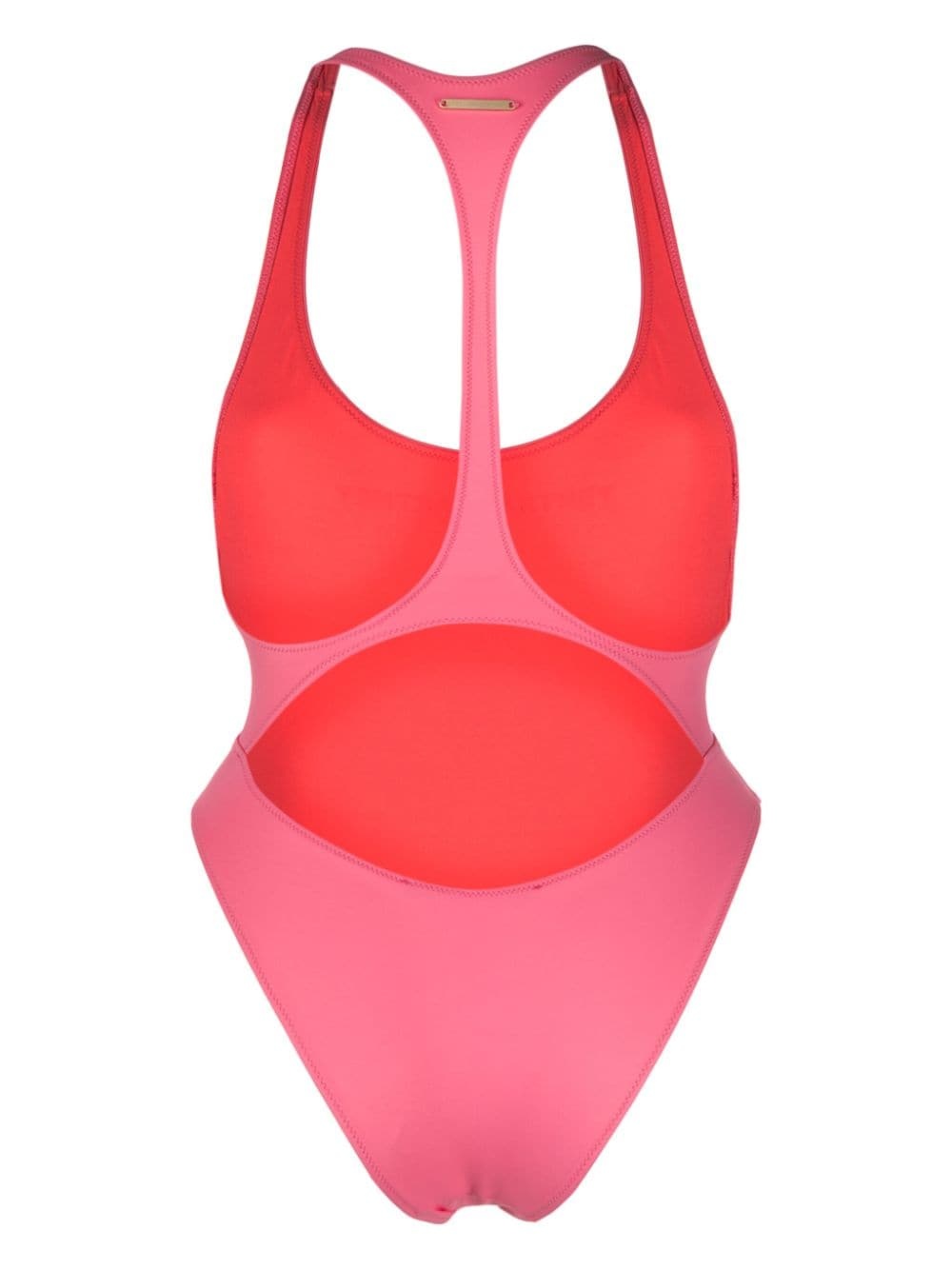 logo-print cut-out swimsuit - 2