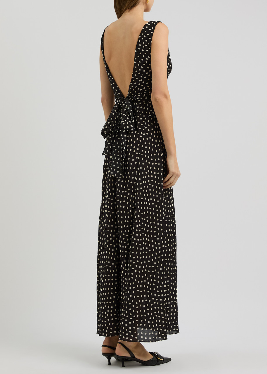 Rixo Federica Polka Dot-print Silk-chiffon Maxi Dress - 3