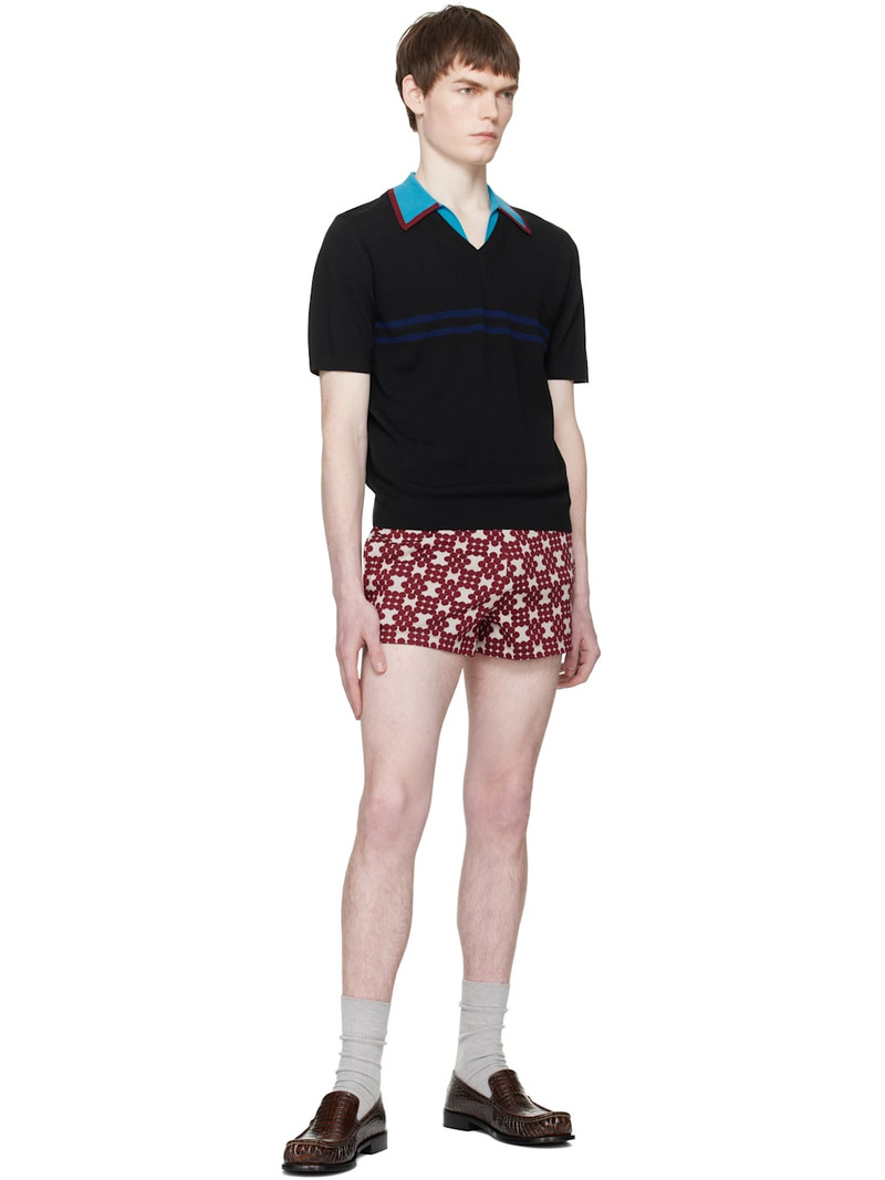 Dries Van Noten Black Merino Wool Polo outlook