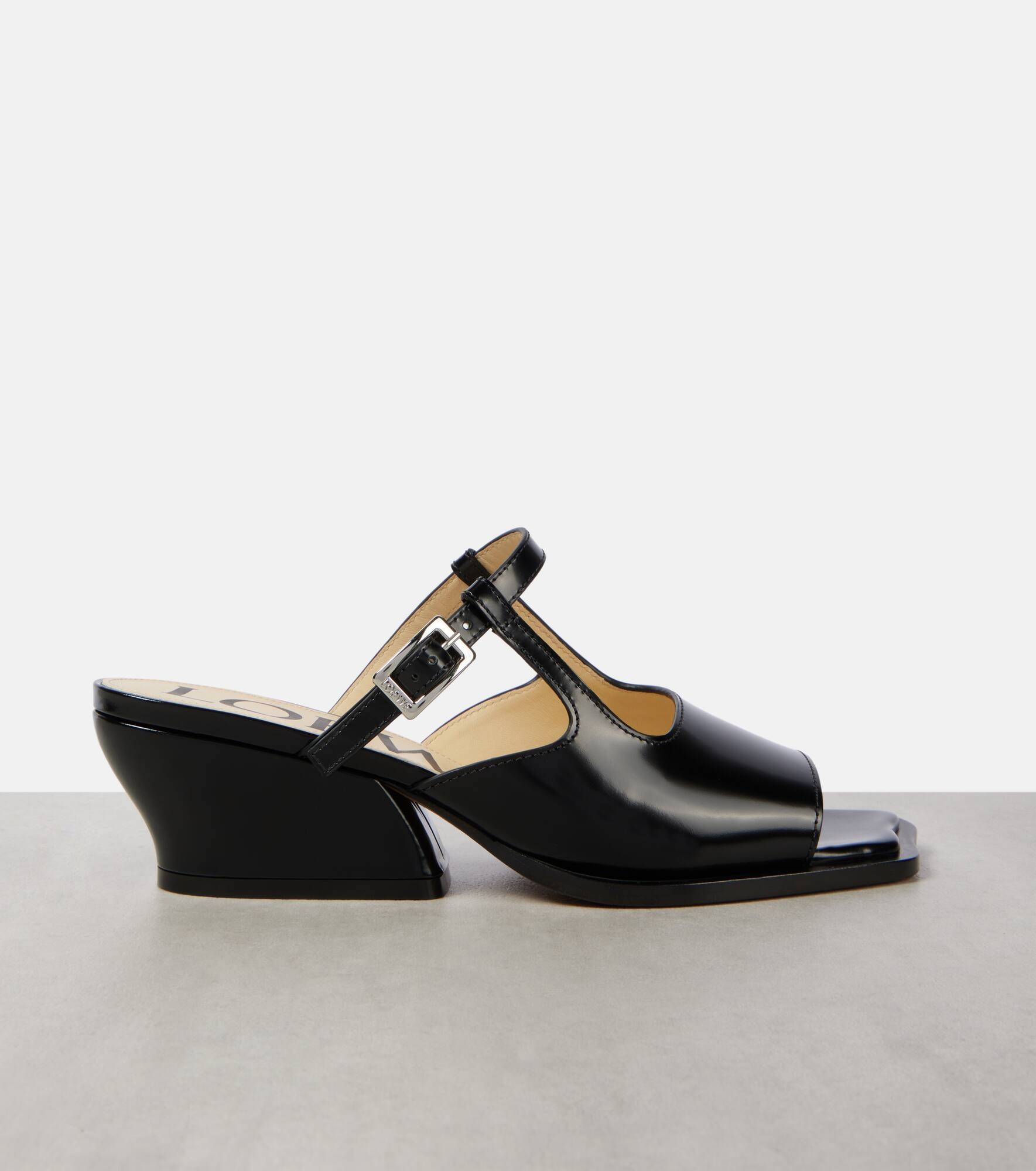 Onda brushed leather mules - 5