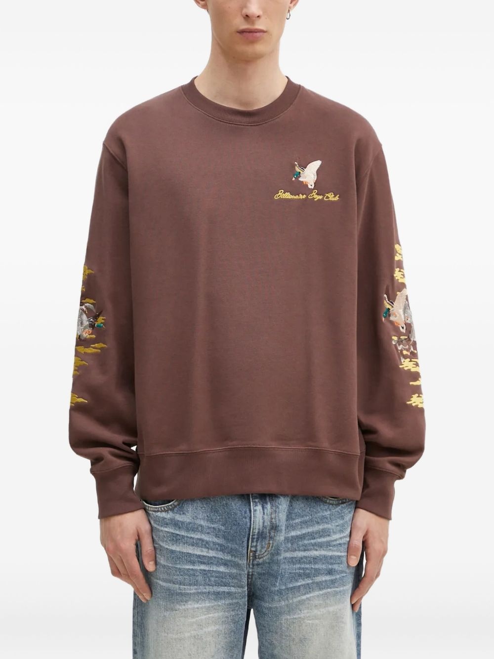 duck-embroidered crew-neck sweatshirt - 1