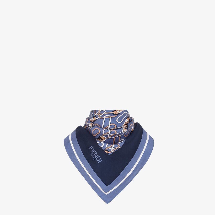 Blue silk foulard - 2