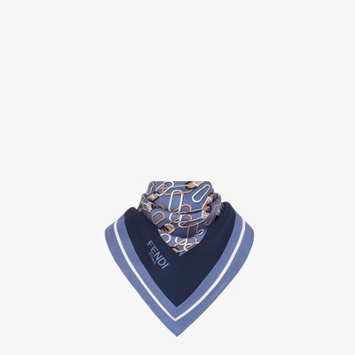 FENDI Blue silk foulard outlook