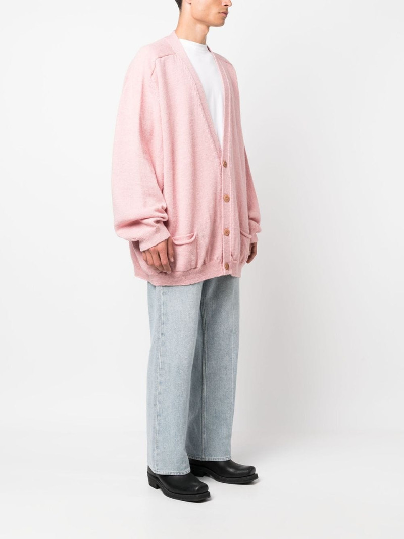 intarsia-knit logo V-neck cardigan 4