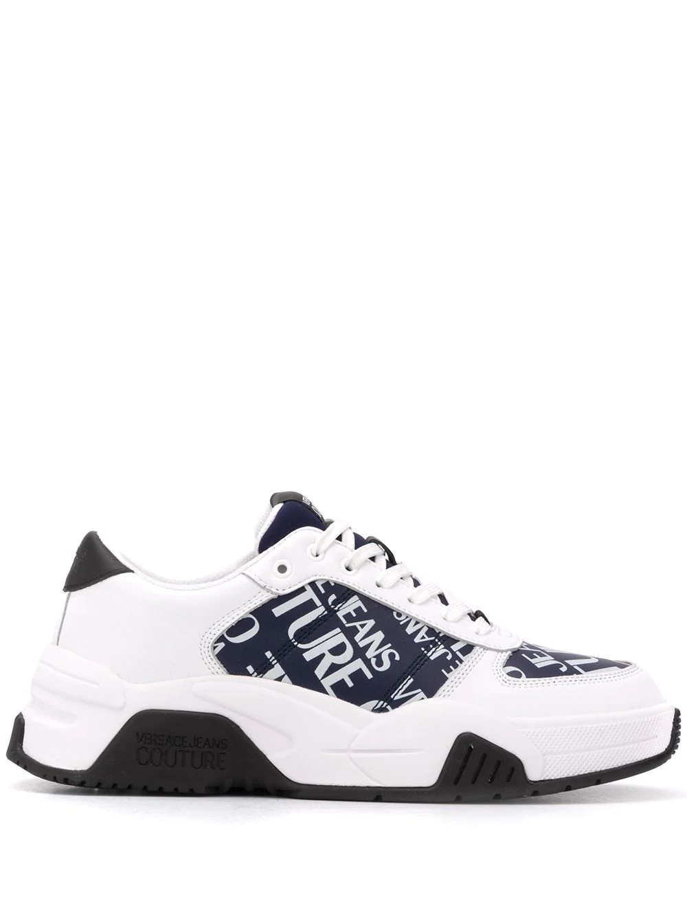 logo print low top sneakers - 1