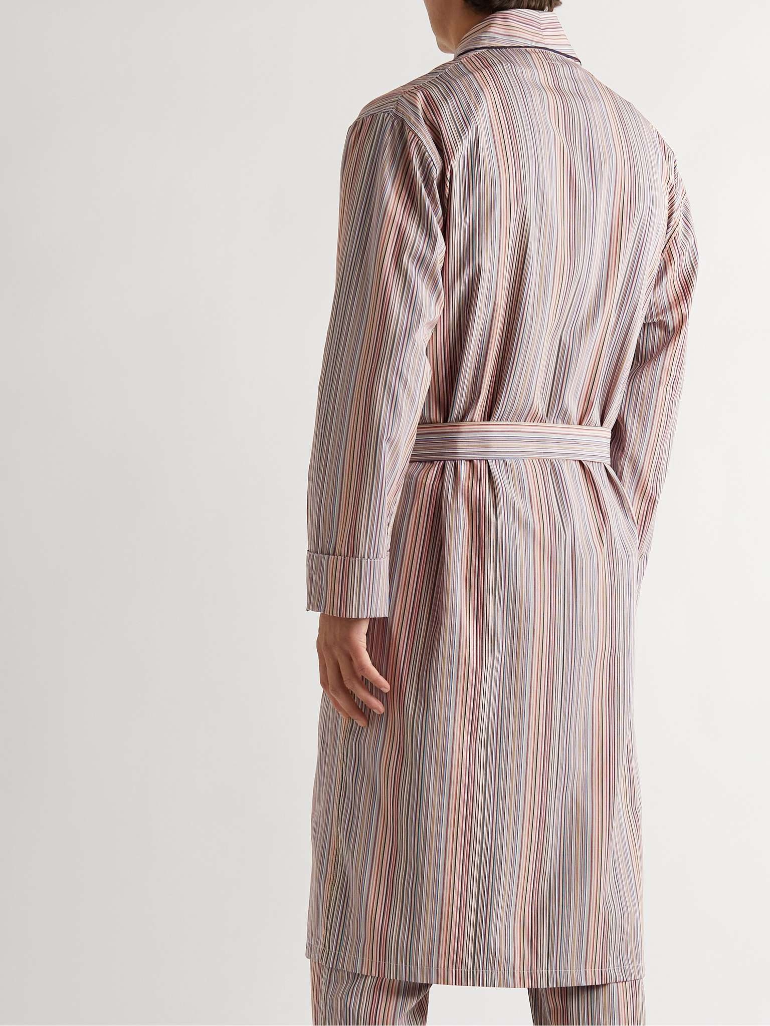 Belted Striped Cotton-Poplin Robe - 3