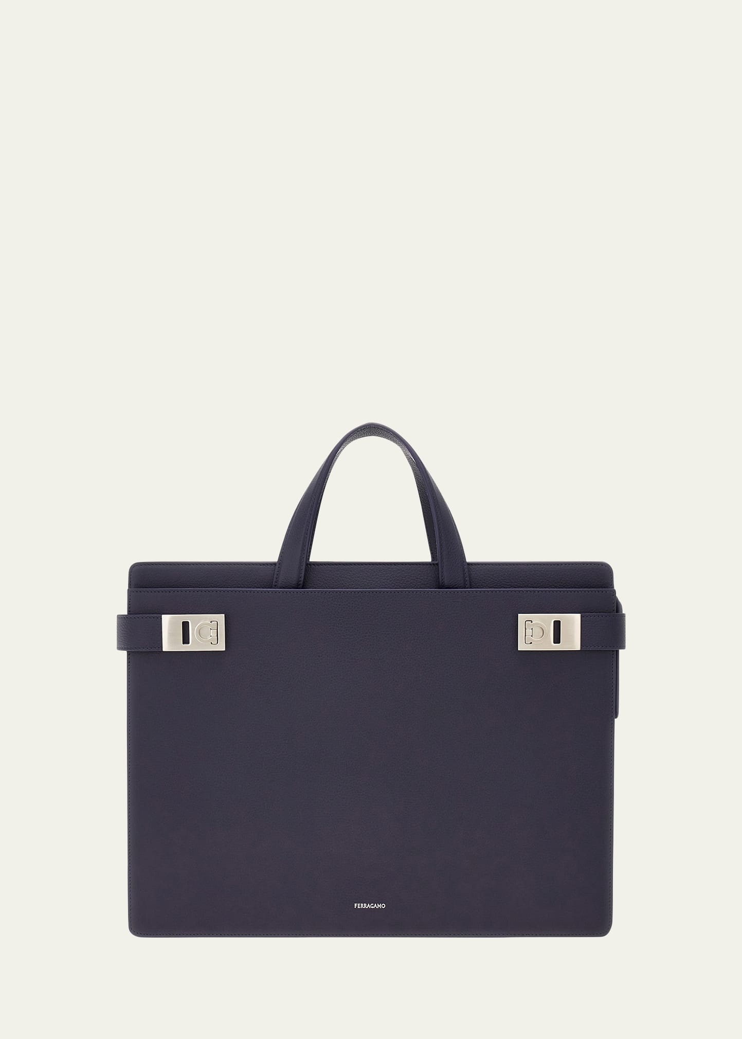 Men's Briefcase with Gancini Buckles - 1