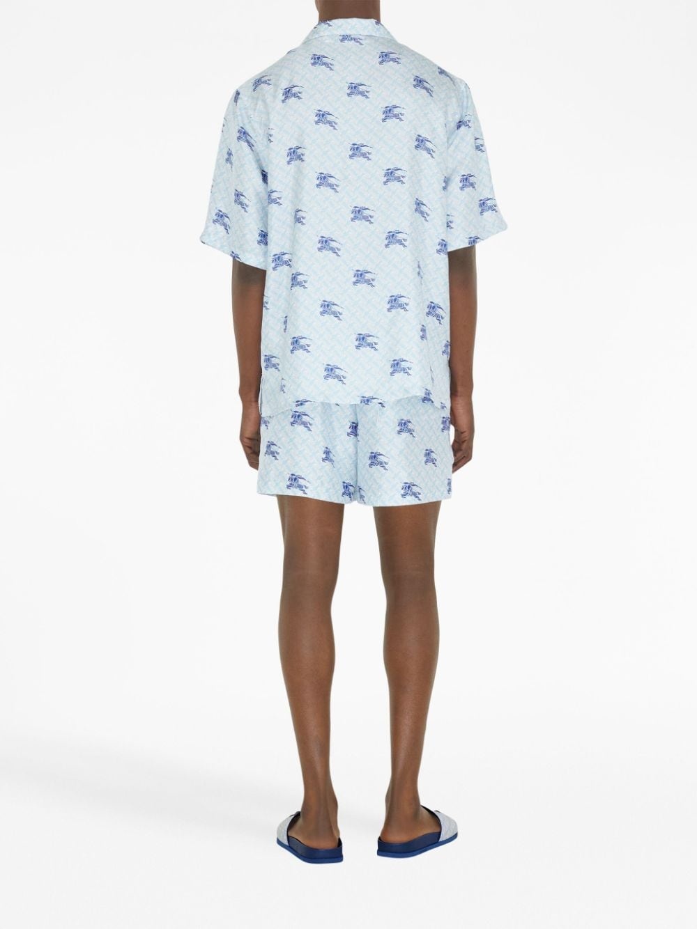 EKD TB-monogram silk shorts - 4