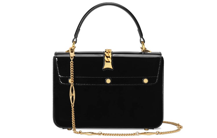 (WMNS) Gucci Sylvie 1969 SeriesLeather hand Bag mini Black 589479-1J70G-1000 - 4