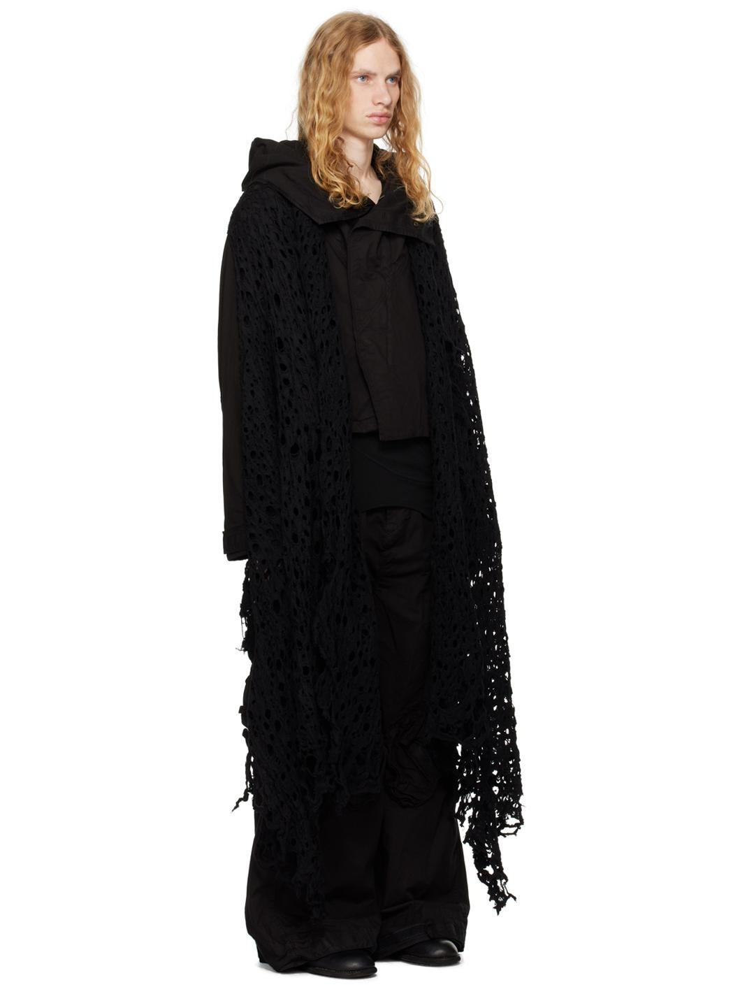 Black Ruptured Vest Shawl - 2