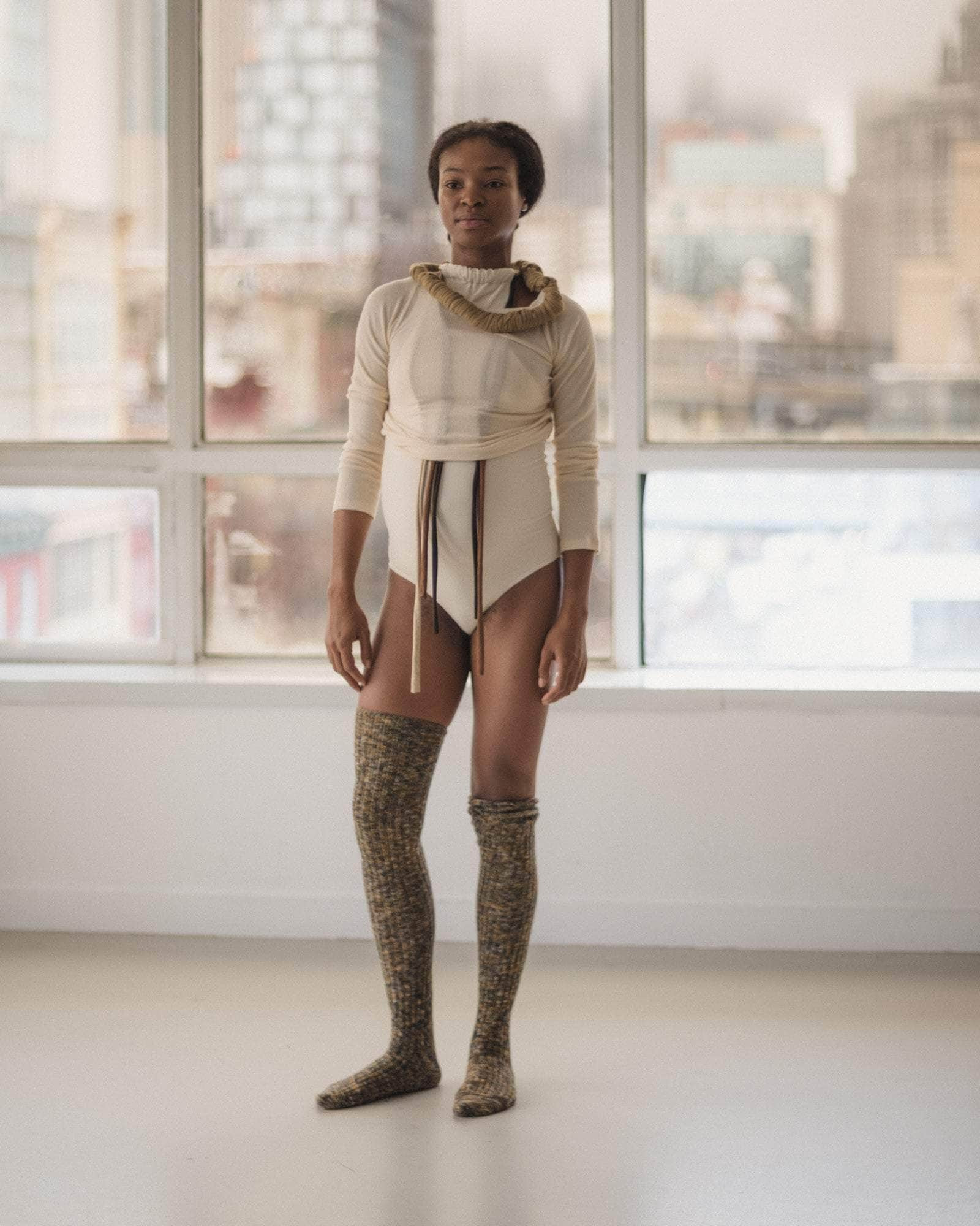 Twist Overknee Socks - Organic Cotton Rib - 5