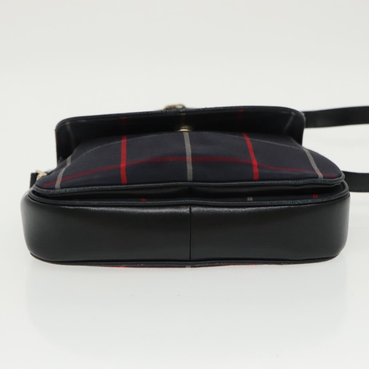 Burberry Nova Check Shoulder Bag Leather Navy Gold - 5