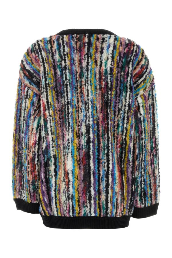 Multicolor bouclé oversize cardigan - 2