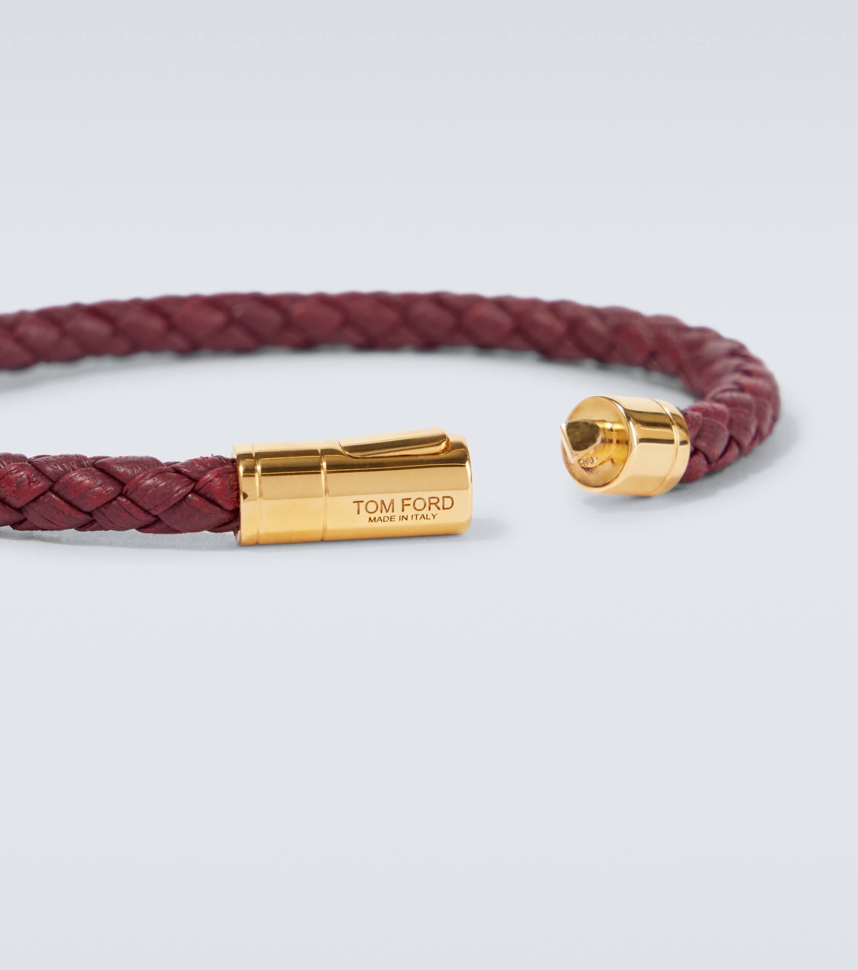 Logo braided leather bracelet - 3
